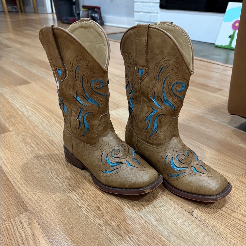 Roper Little Kids Tan Boots